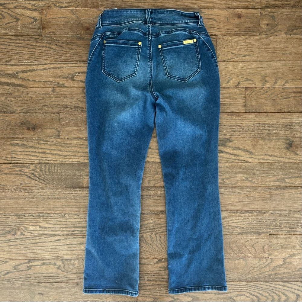 IMAN Global Chic Luxury Resort 360 Slim Bootcut 2 Button Jeans • size 6P - Picture 6 of 10